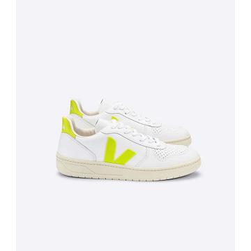 Veja V-10 LEATHER Tornacipő Női White/Mint | HU 647HAP